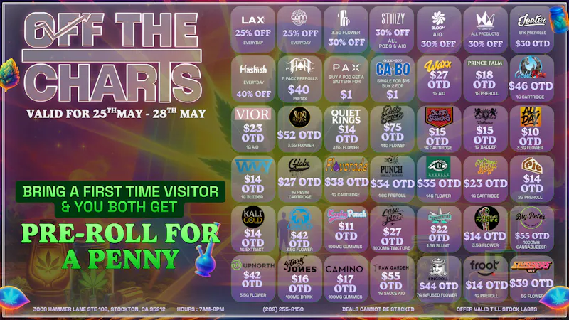 Off the Charts - Stockton BEST DEALS IN TOWN!