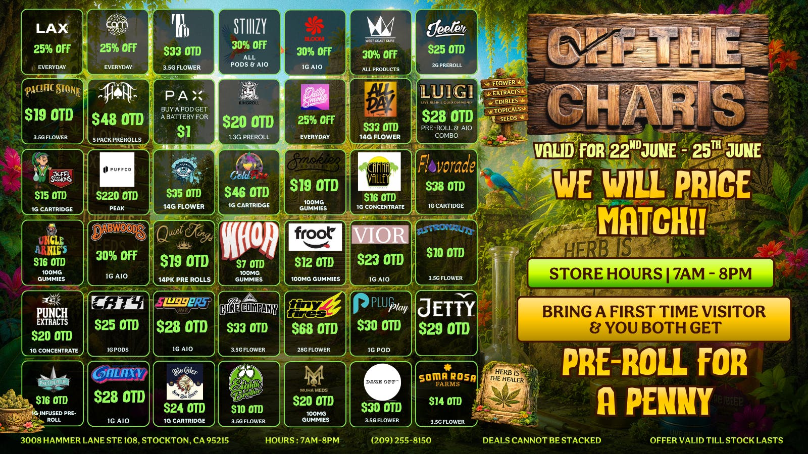 Off the Charts - Stockton BEST DEALS IN TOWN!