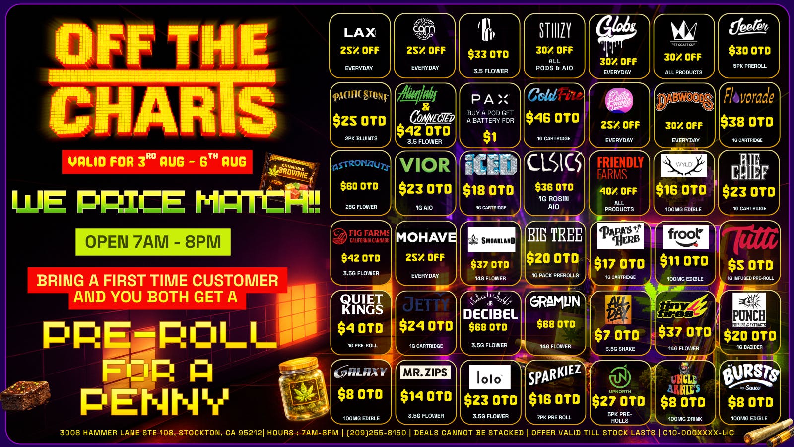 Off the Charts - Stockton SMOKING HOT DEALS YOU CANT MISS!!!
