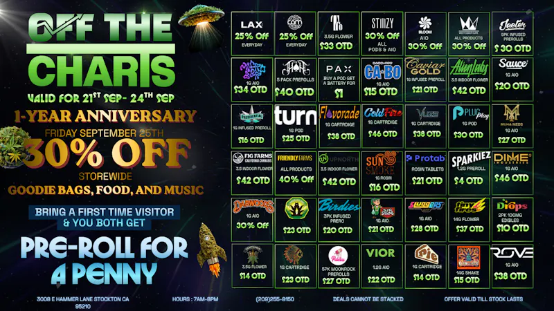 Off the Charts - Stockton SMOKING HOT DEALS YOU CANT MISS!!!