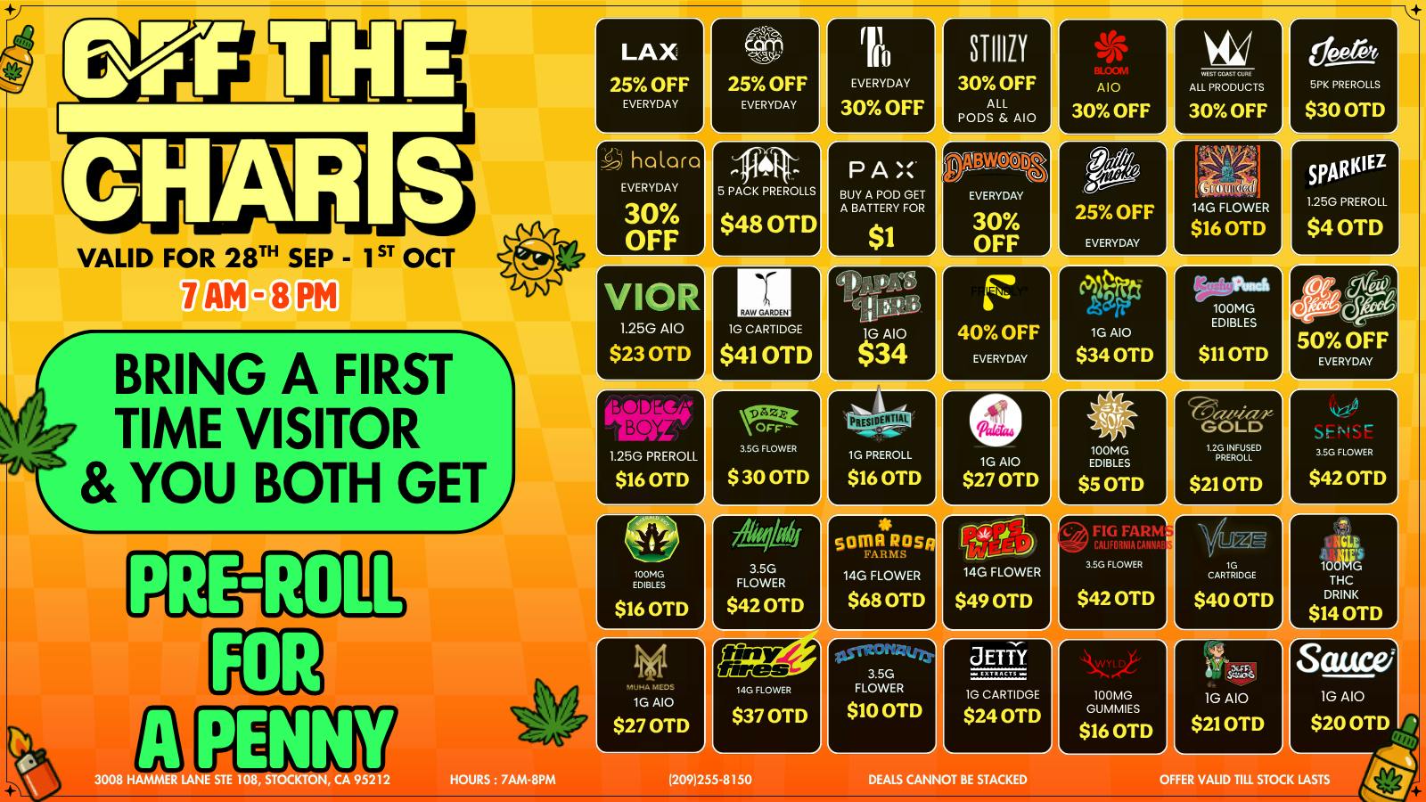 Off the Charts - Stockton SMOKING HOT DEALS YOU CANT MISS!!!