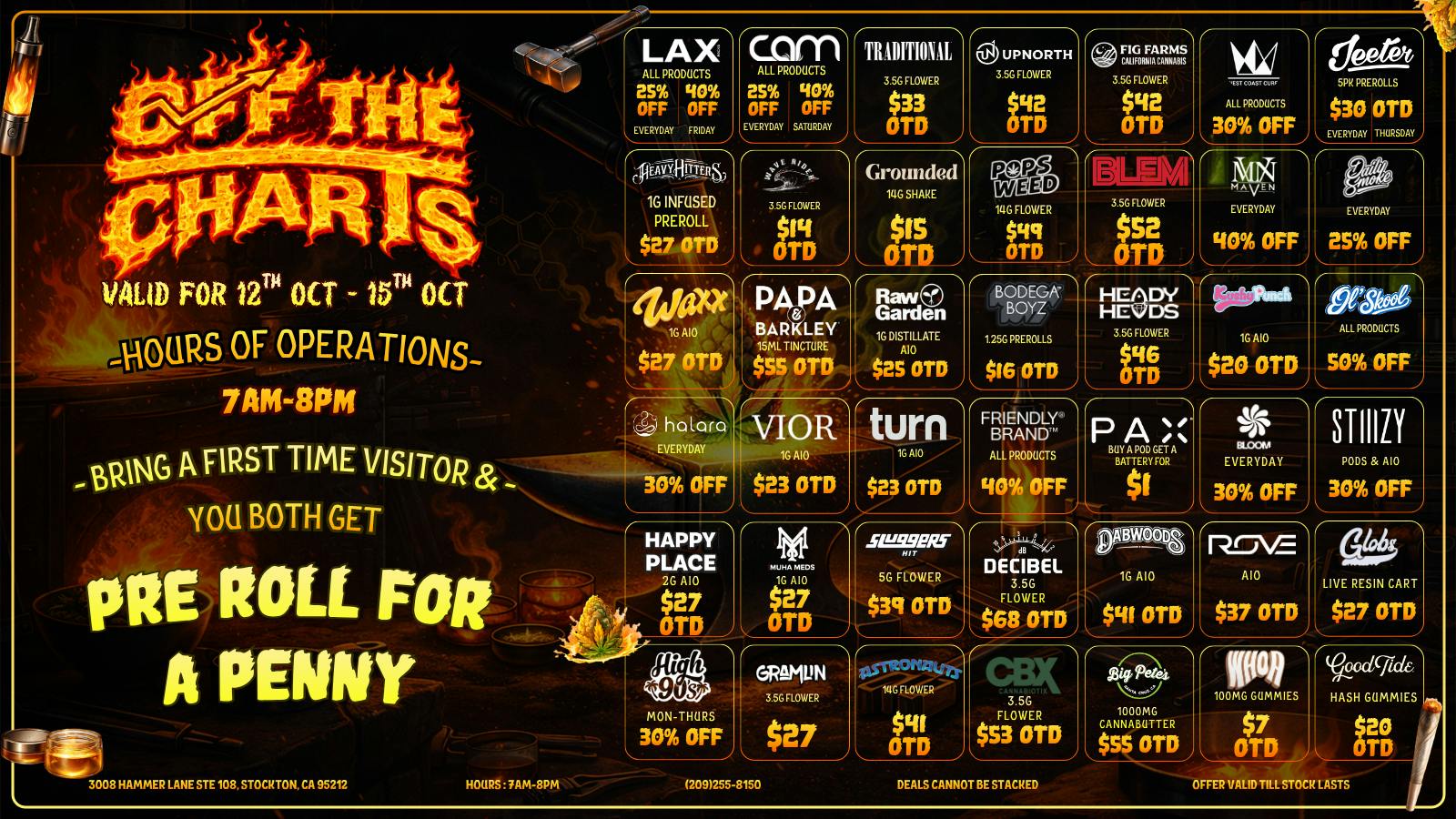 Off the Charts - Stockton BEST DEALS IN TOWN!