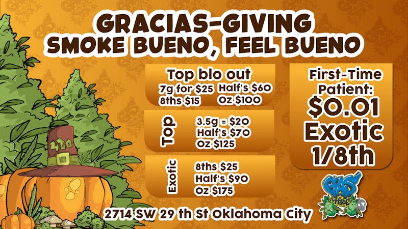 Gas House Dispensary - SOUTH GRACIAS GIVING, SMOKE DEL BUENO