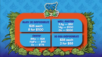 Gas House Dispensary - SOUTH Green Weekend Specials—Premium Smoke