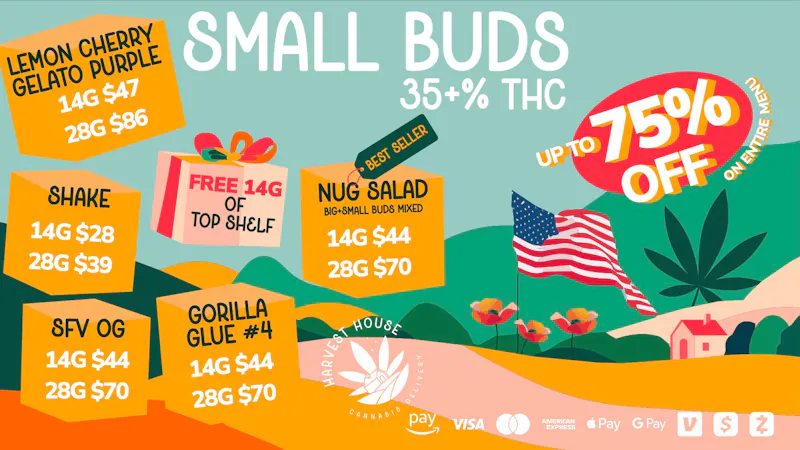 Harvest House - Covina Candy / OG /GG /Exotic+Top Shelf Mix+ Free 14g