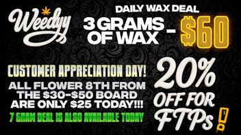 Weedyy - Big Bear 20% off FTP Deal