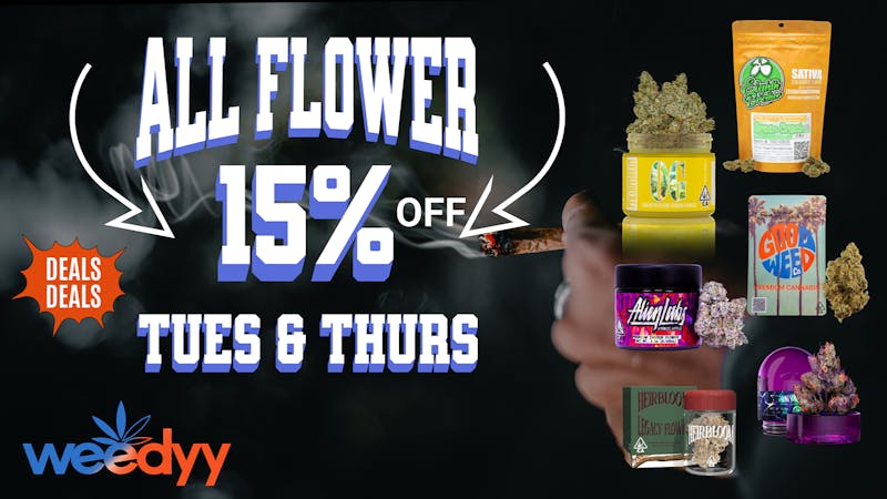 Weedyy - Palm Desert ALL PACKAGED FLOWER 15% OFF / TAXES INCLUDED