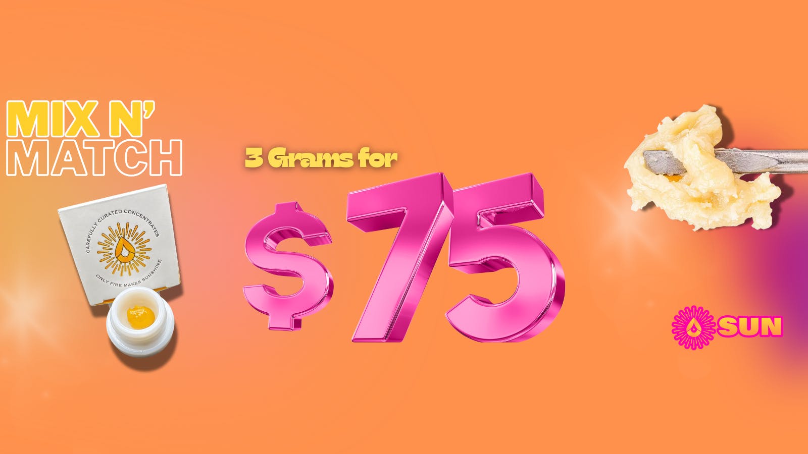 Bridge City Collective Weed Dispensary New Brunswick Sun x Panda Farms Mix n' Match (3) 1g for $75