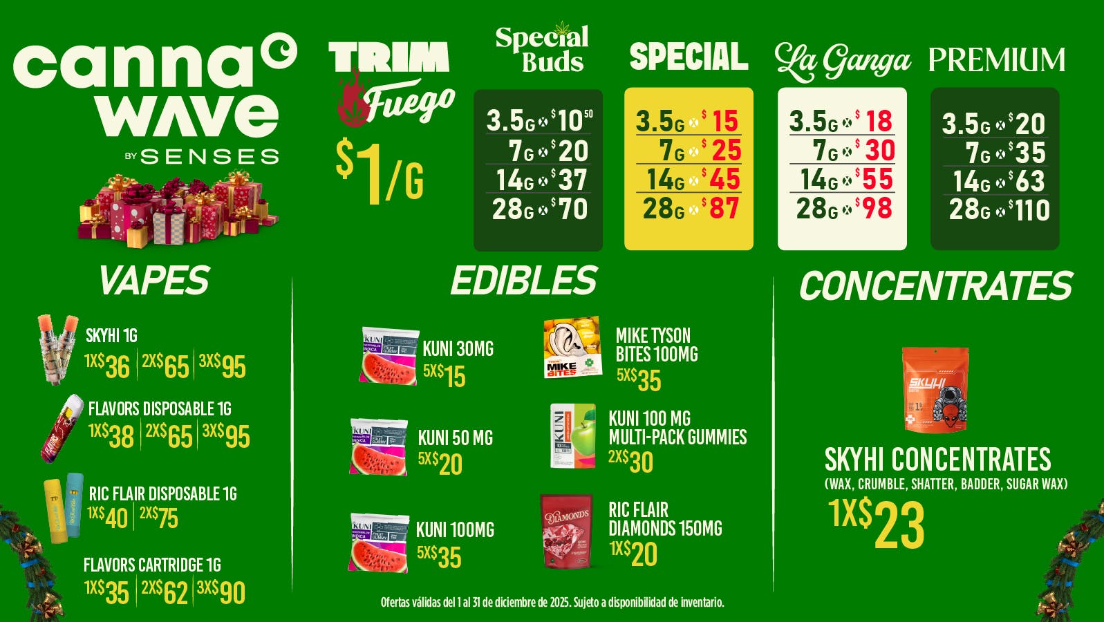 Cannawave Trim $1/g | Special Buds 7g $20 |14g $37 | 28g $70