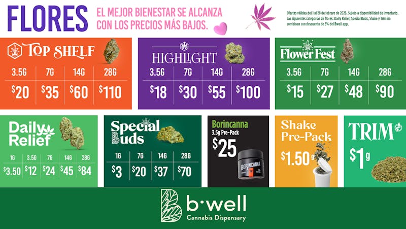 Bwell - Rincón Special Buds 28g $70 | Daily Relief 28g $84