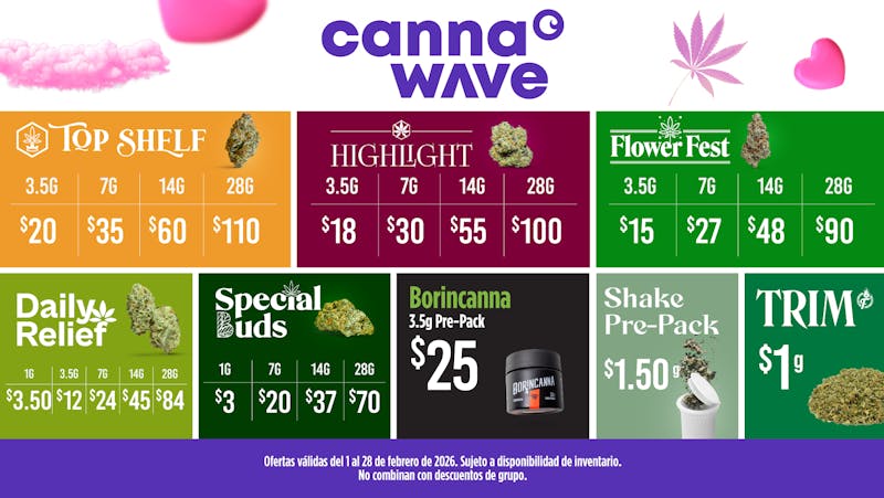 Cannawave Cannawave💘 28g $70 | 28g x $84 | Trim $1/g