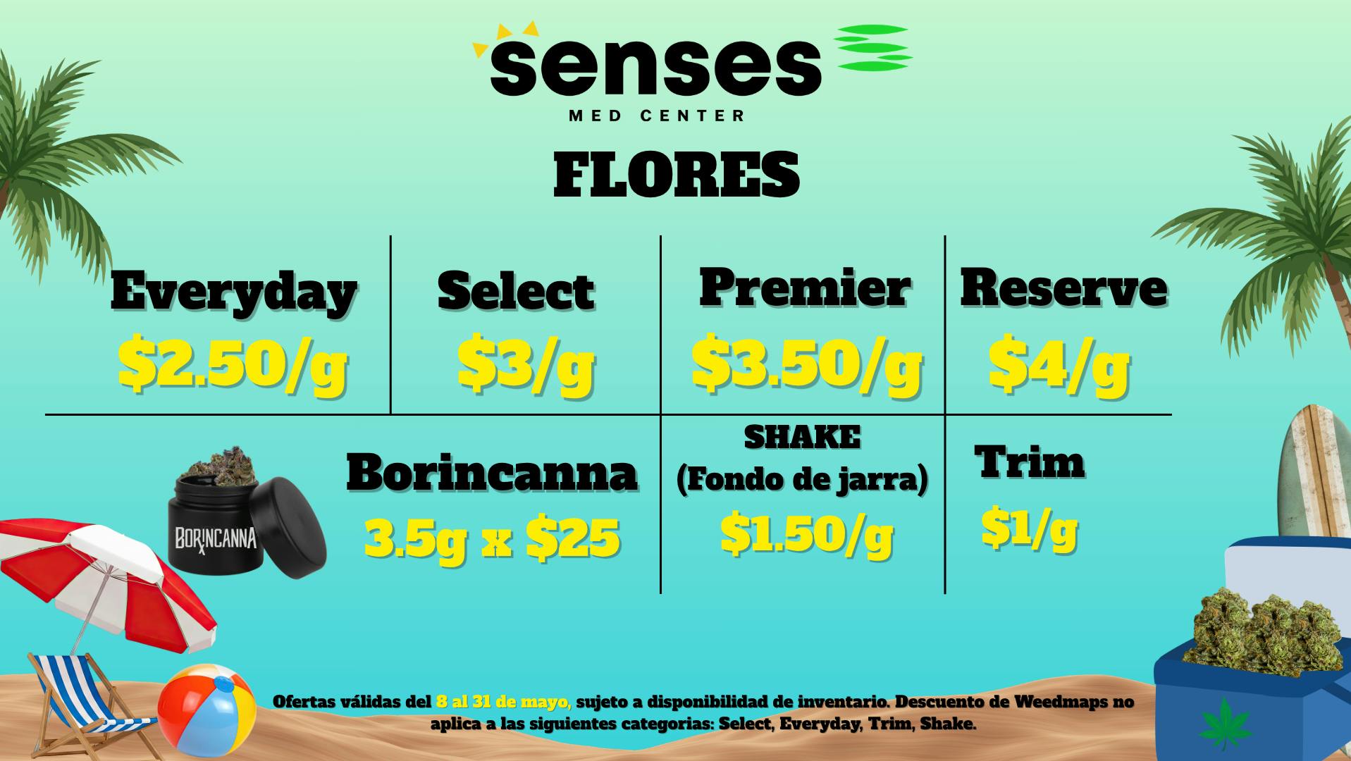 Senses Med Center 🚤 Senses Med Center | Flores desde $2.50/g 🏖️