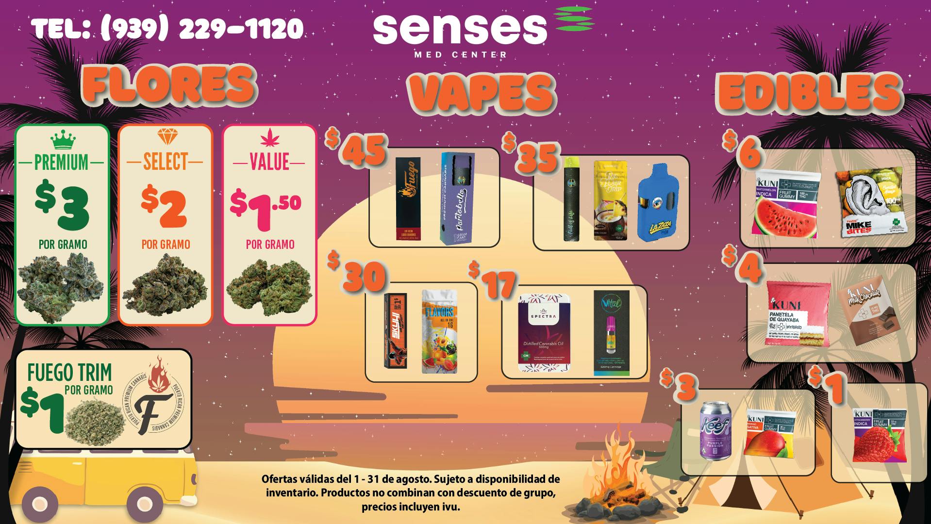 Senses Med Center Flores Fuego🔥 desde $3/g