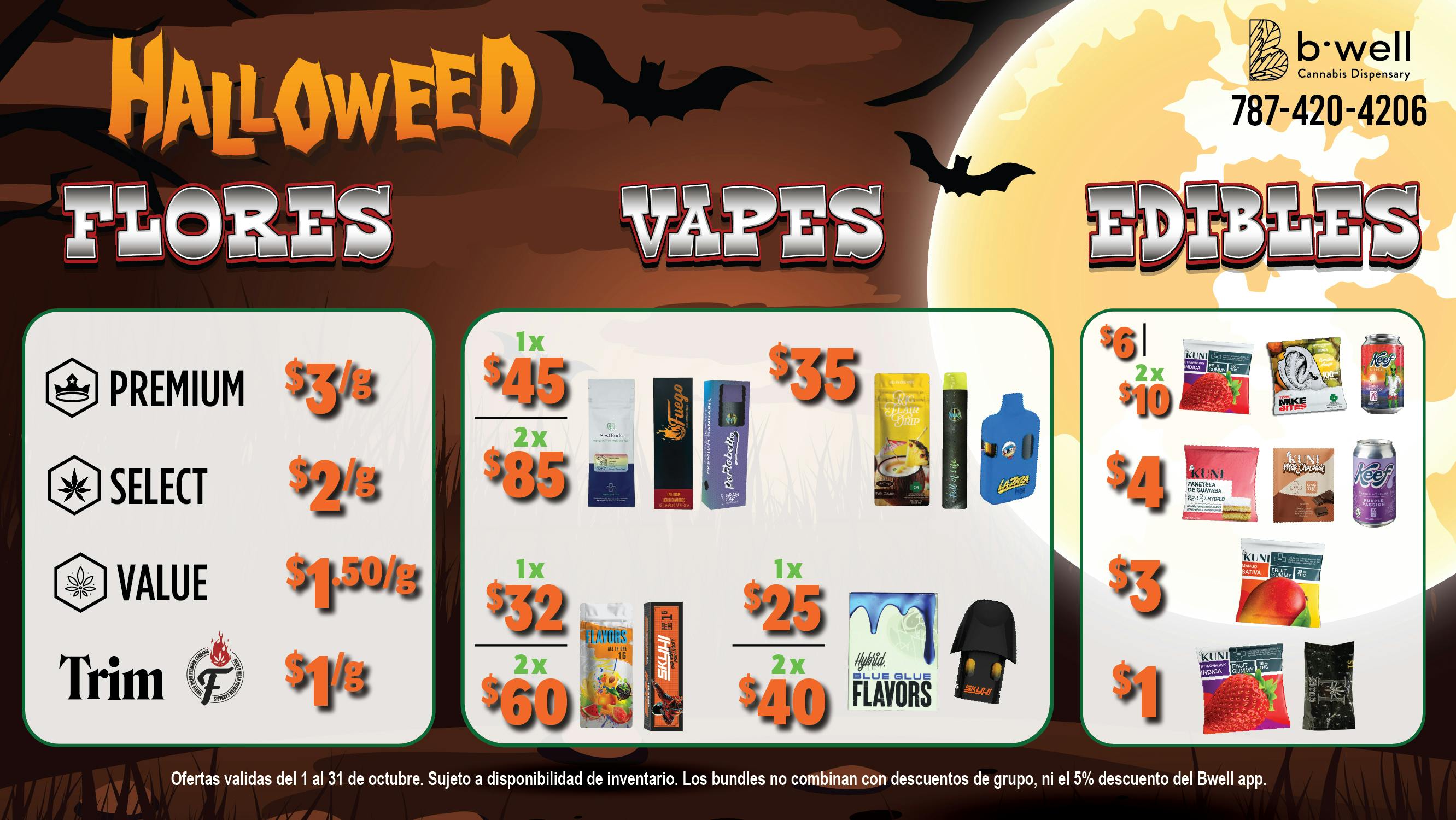 BWell - Condado 🦇 Flores Premium desde $3/g | Fuego Trim $1/g 🔥