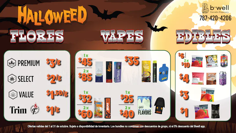 BWell - Condado 🦇 Flores Premium desde $3/g | Fuego Trim $1/g 🔥