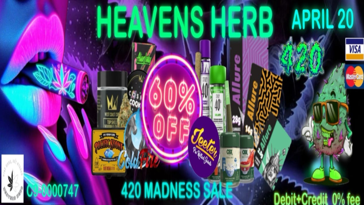 Heaven's Herb 🚨420 DEAL 🚨60% OFF FOR ALL $99 ORDERS + Gift🎁
