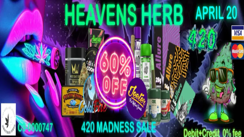 Heaven's Herb 🚨420 DEAL 🚨60% OFF FOR ALL $99 ORDERS + Gift🎁
