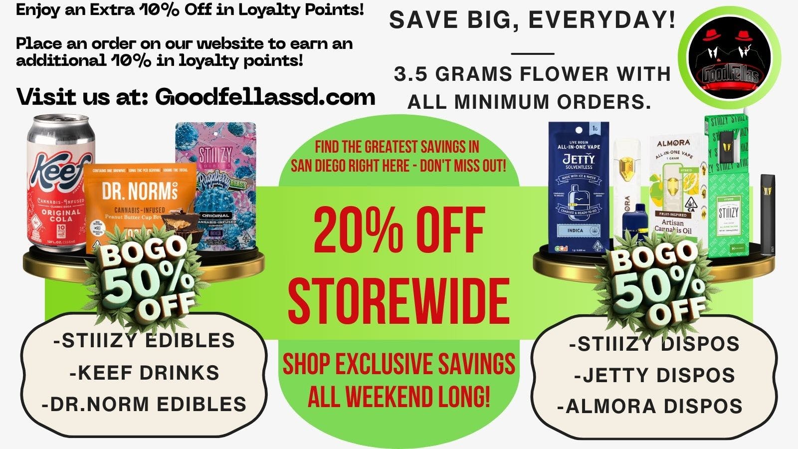 Goodfellas - Otay Mesa 20% OFF STOREWIDE+B1G1 50% OFF 🔥