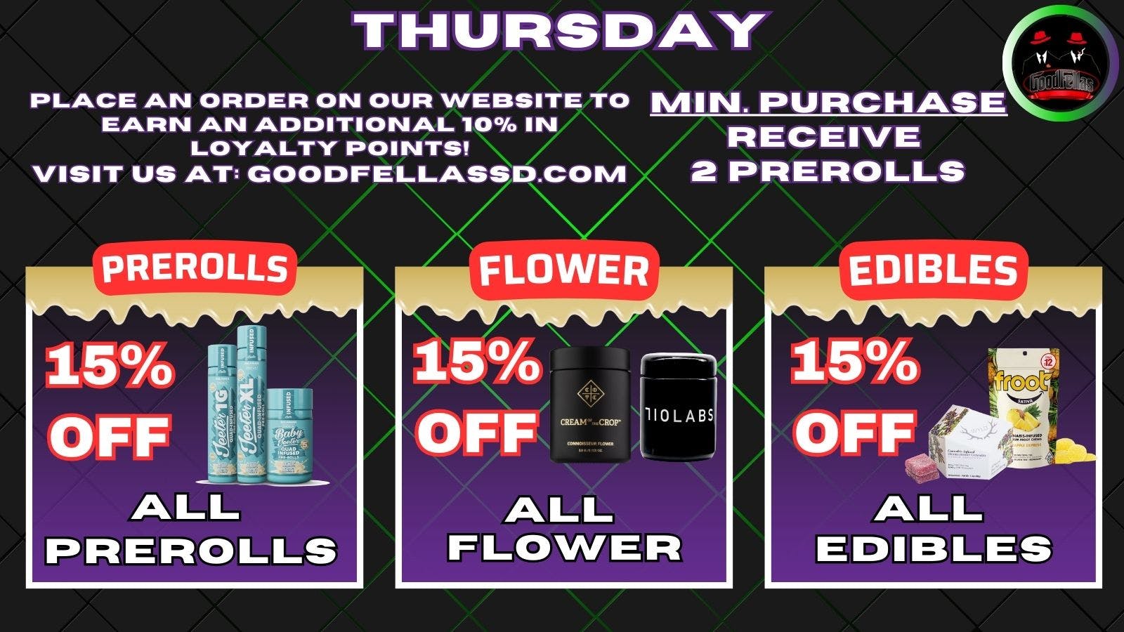 Goodfellas - Lemon Grove Prep for the weekend with Thirsty Thursday steals