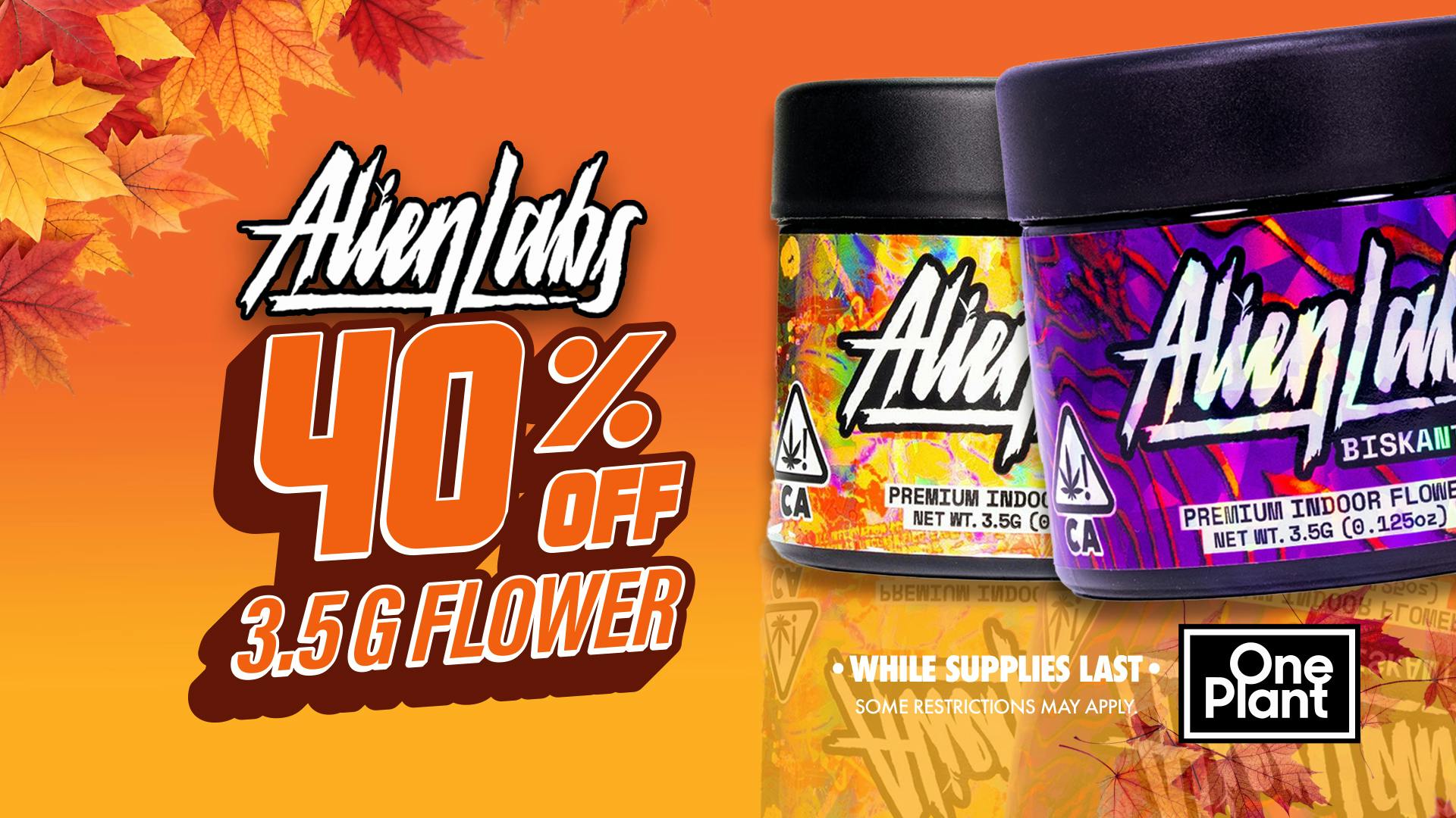One Plant Lompoc 40% OFF Alien Labs 3.5g Flower