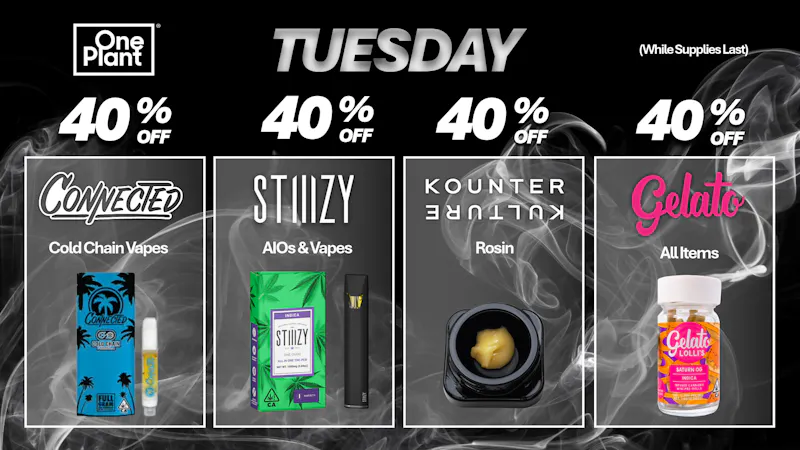 One Plant Santa Cruz Tuesday Deals!!!