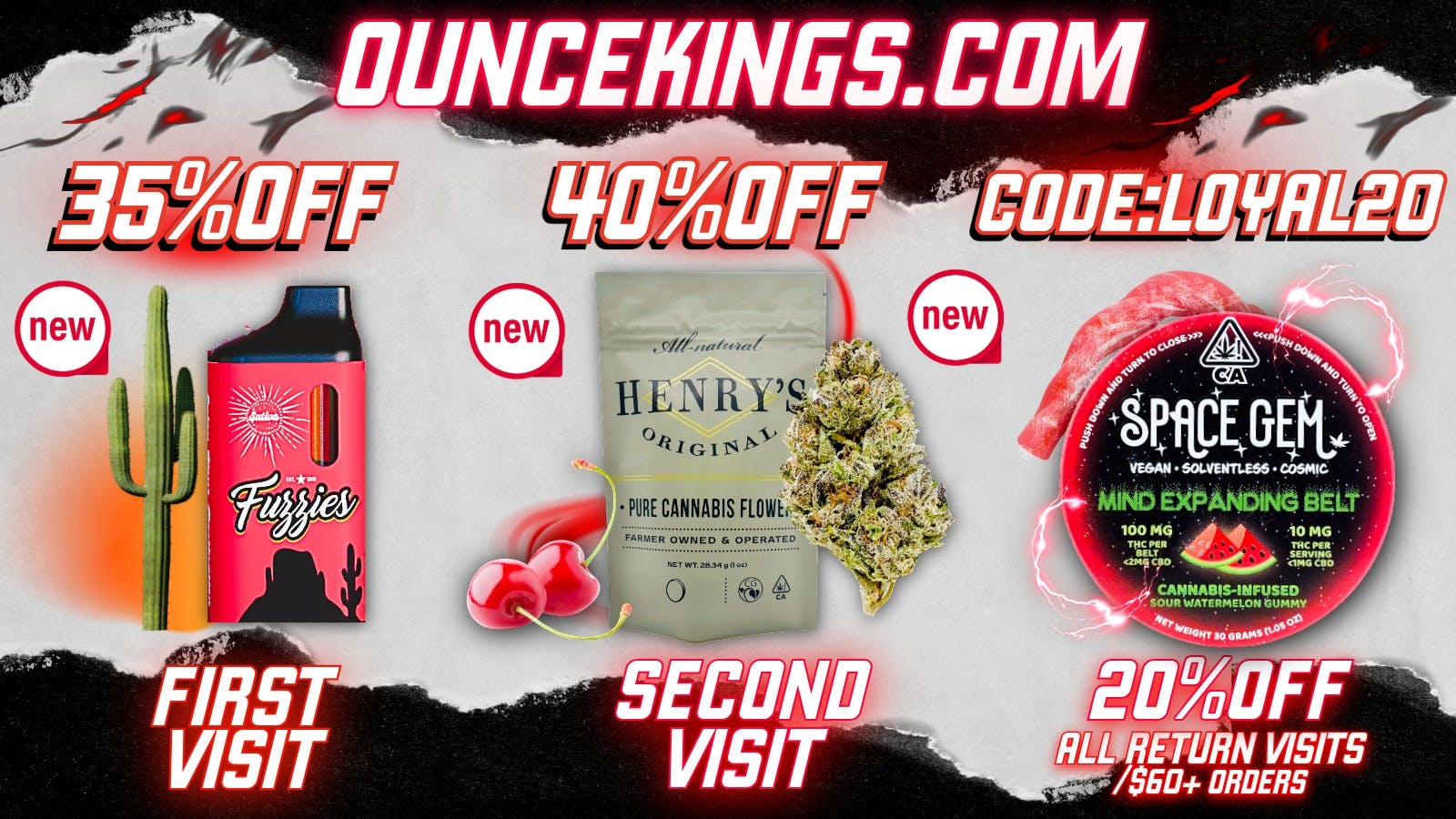 Ounce Kings - Roseville 35% OFF 1st Order 40% OFF 2nd Order 50% OFF DEALS