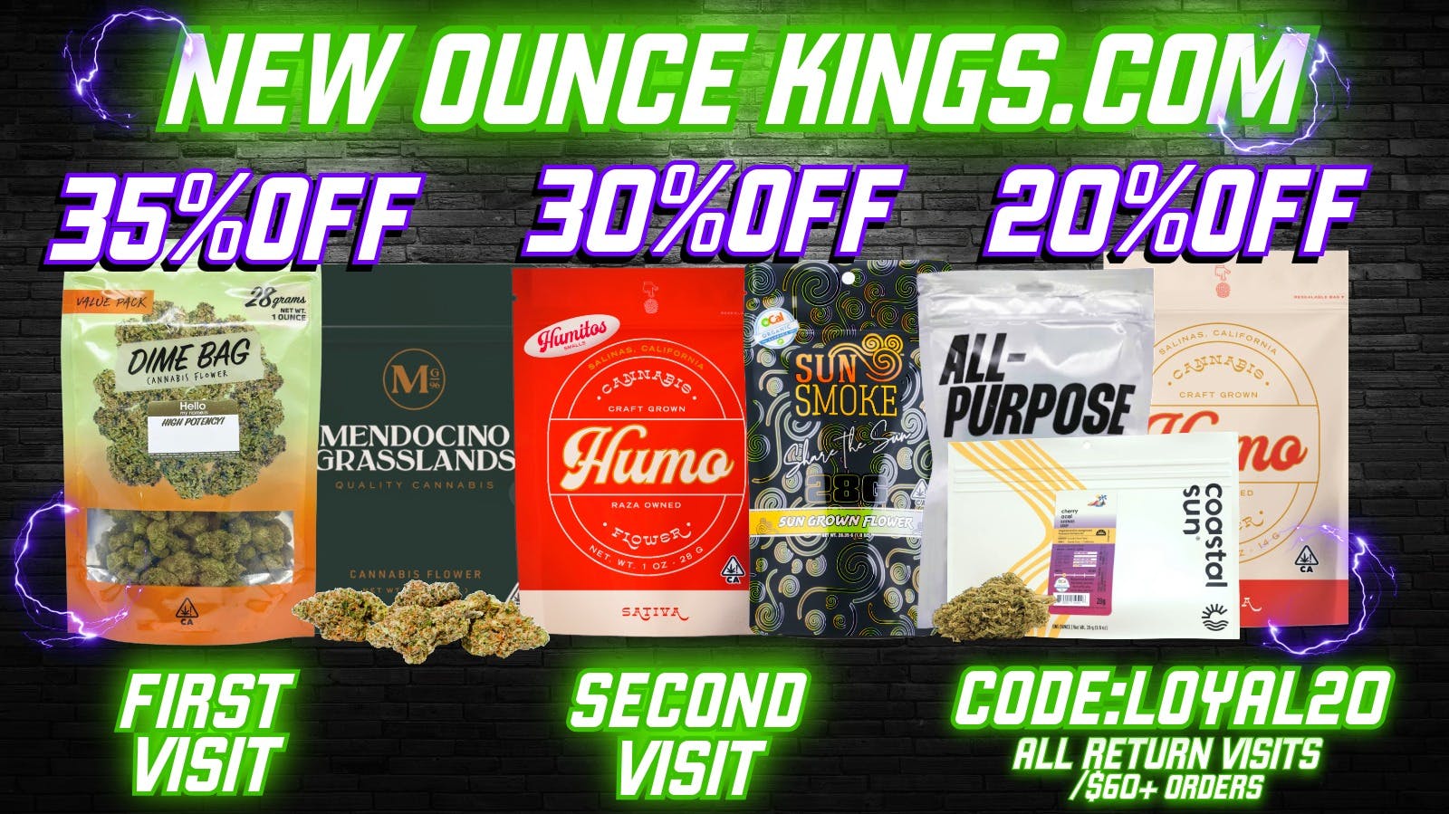 Ounce Kings - Arden-Arcade / Carmichael *NEW OUNCES* 35% Off 1st Order-30% Off 2nd Order