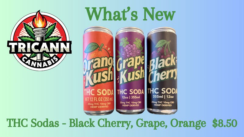 Tricann THC Assorted Sodas
