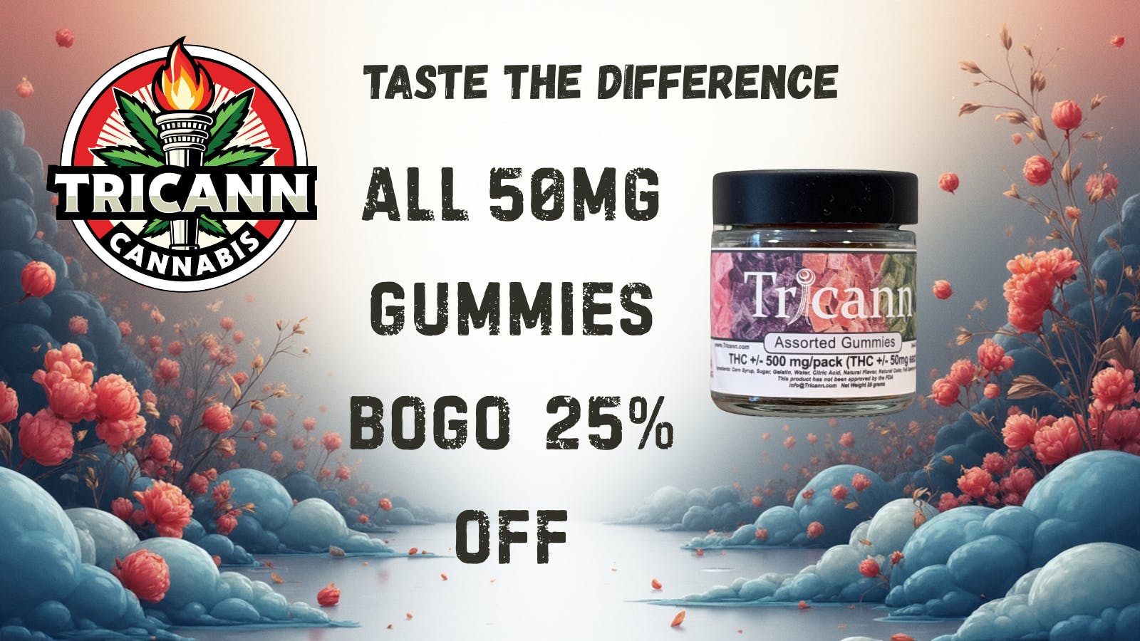 Tricann 50 MG Gummies BOGO 25% OFF