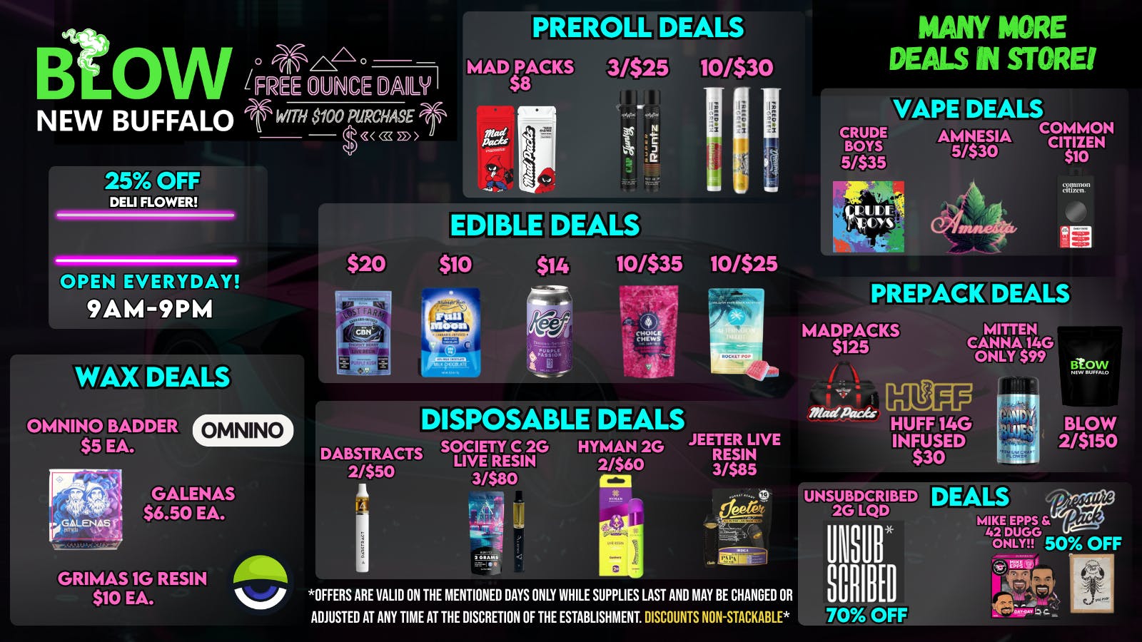 Blow Cannabis - OPEN NOW!! Join us for some hot deals!