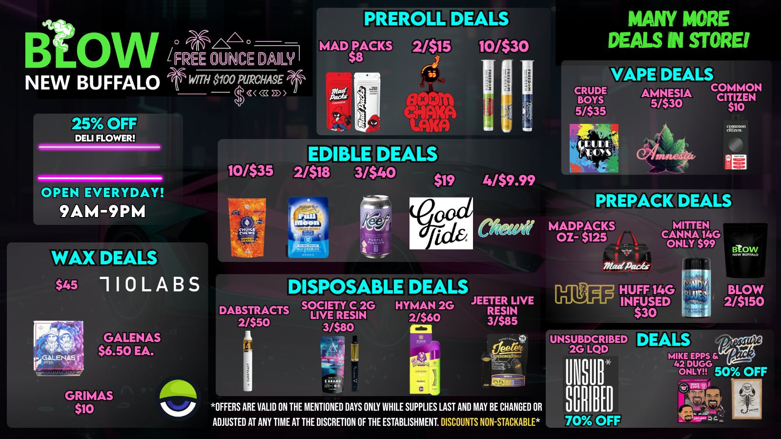 Blow Cannabis - OPEN NOW!! Join us for some hot deals!