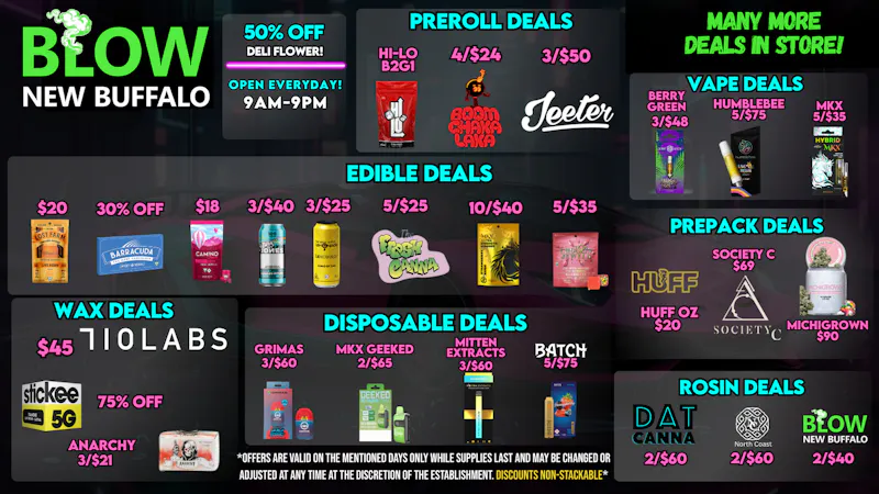 Blow Cannabis - OPEN NOW!! Join us for hot deals!