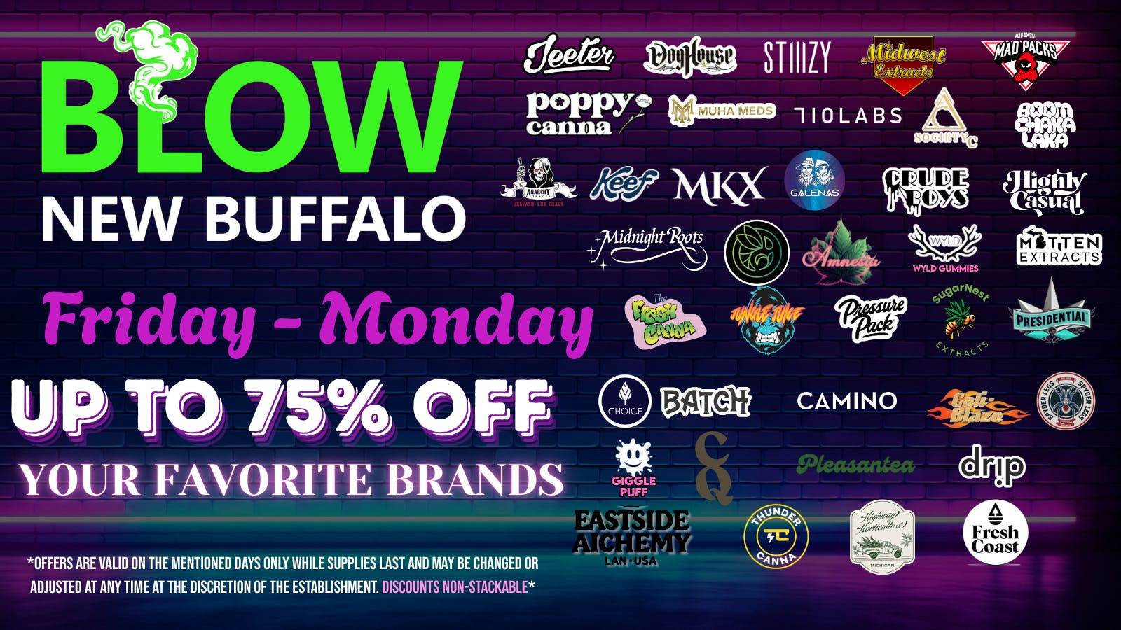 Blow Cannabis - OPEN NOW!! Friday - Monday Deals!
