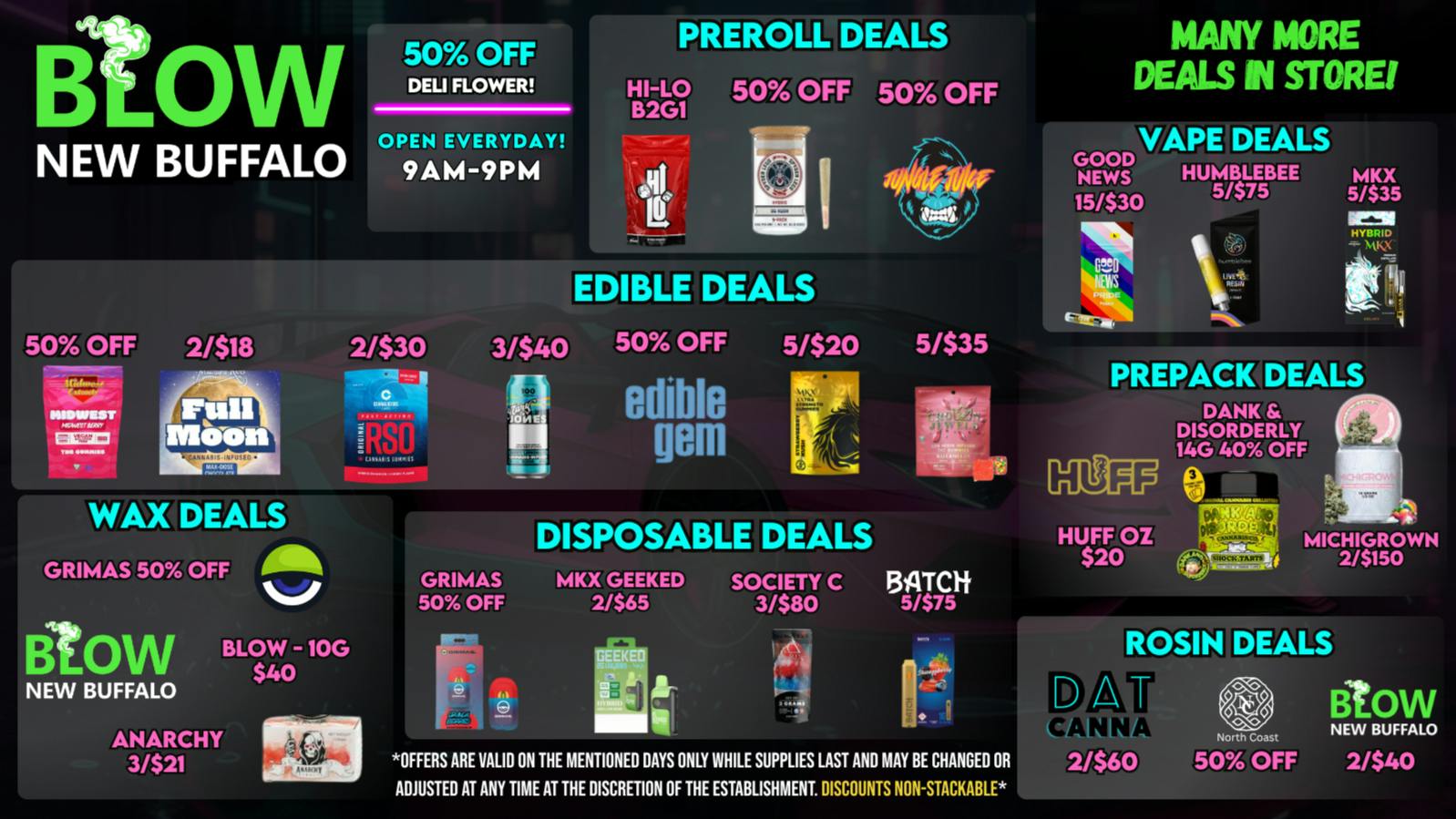 Blow Cannabis - OPEN NOW!! Hot Weekend Deals!
