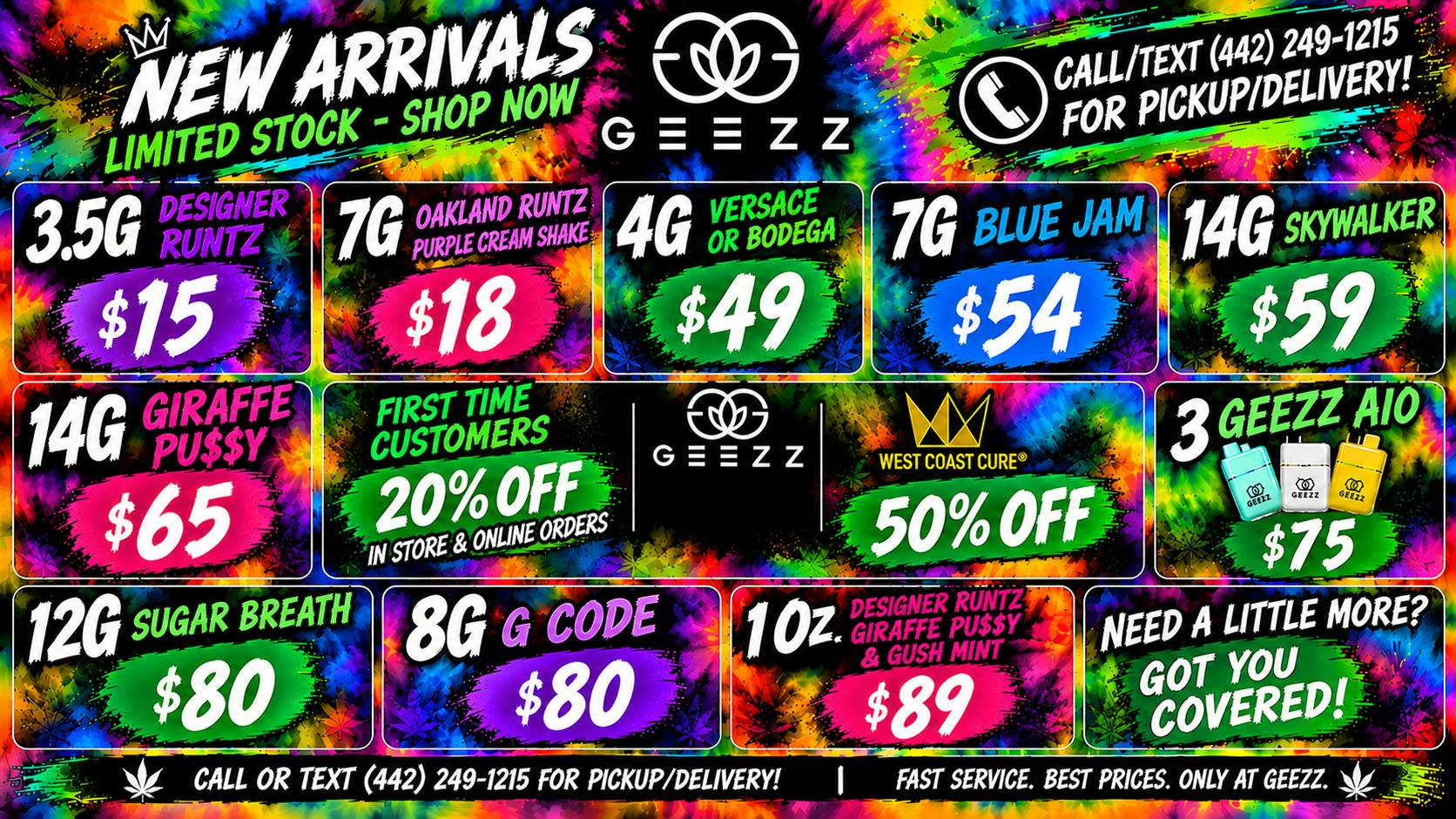 Geezz - Victorville/Adelanto 😤UP TO 50% OFF FLOWER + 50% OFF WCC + 20% OFF FTP