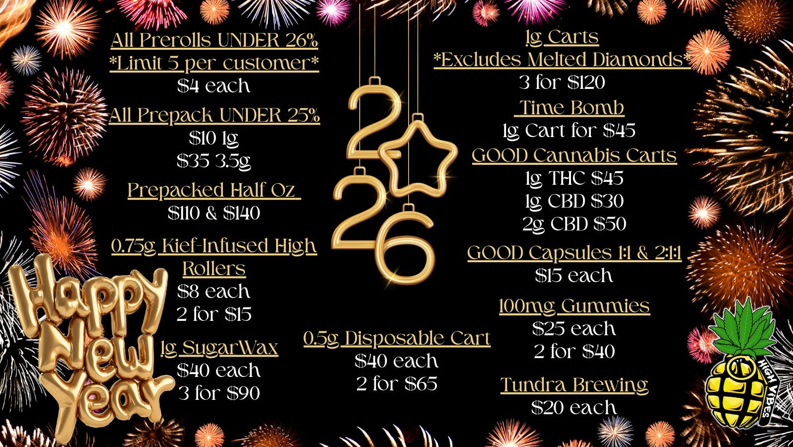 High Vibes Ring In The New Year with these SPARKLING deals!