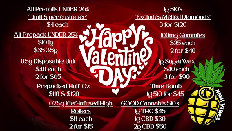 High Vibes Valentine's Specials