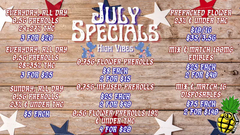 High Vibes July Summer Specials