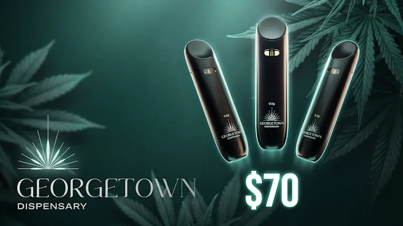 Georgetown Dispensary Get 3 select 0.5g vapes for $70.