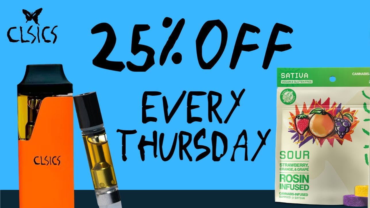 California Street Cannabis Company - Delivery 25% Off CLSICS THURSDAYS