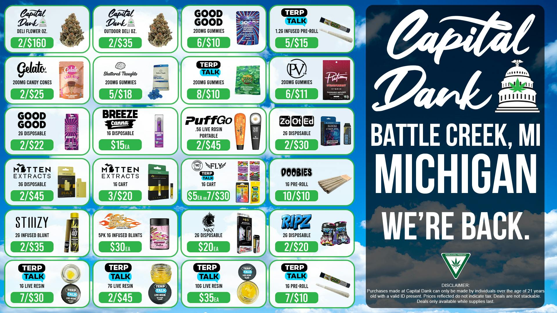 Capital Dank - Battle Creek - NOW OPEN DANKEST DEALS IN MICHIGAN! 😎🕺