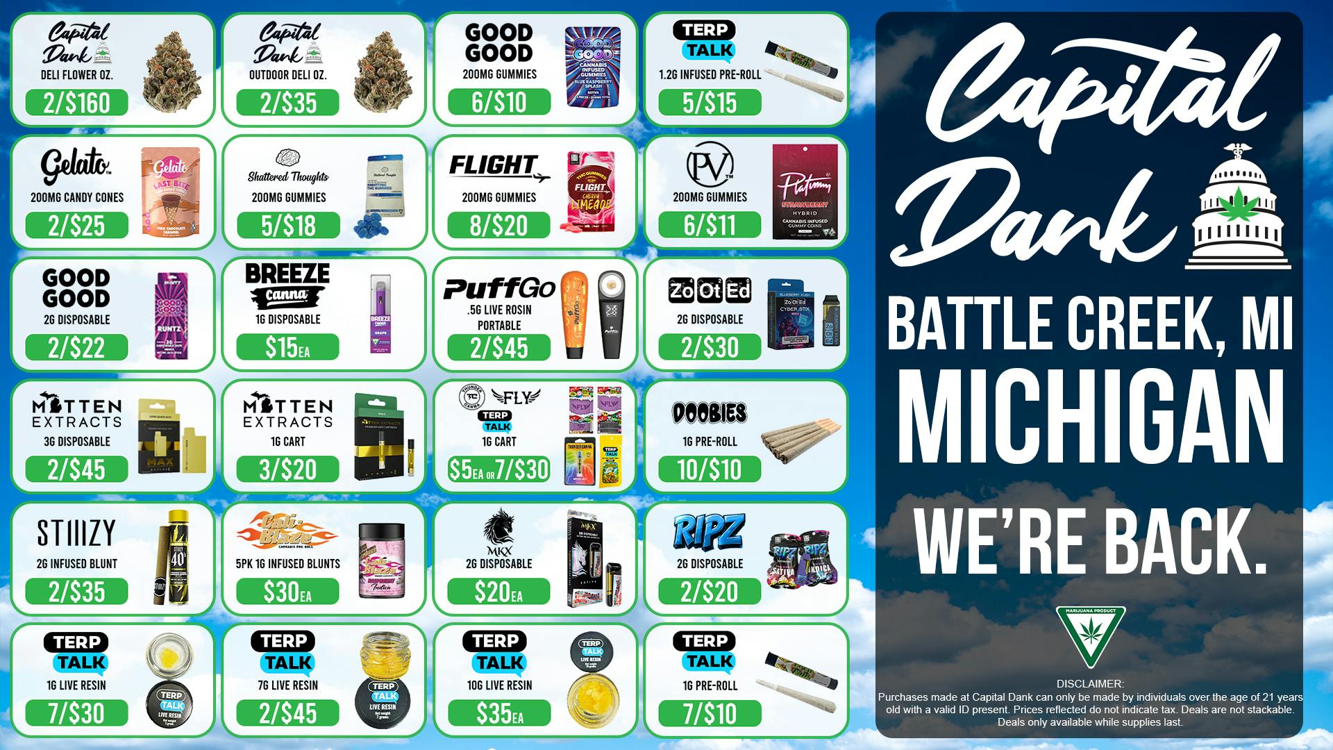 Capital Dank - Battle Creek - NOW OPEN DANKEST DEALS IN MICHIGAN! 😎🕺