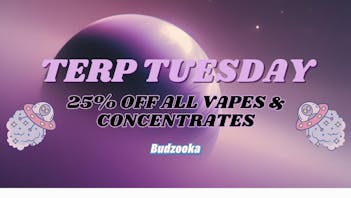 Budzooka Dispensary 25% OFF All Vapes & Concentrates