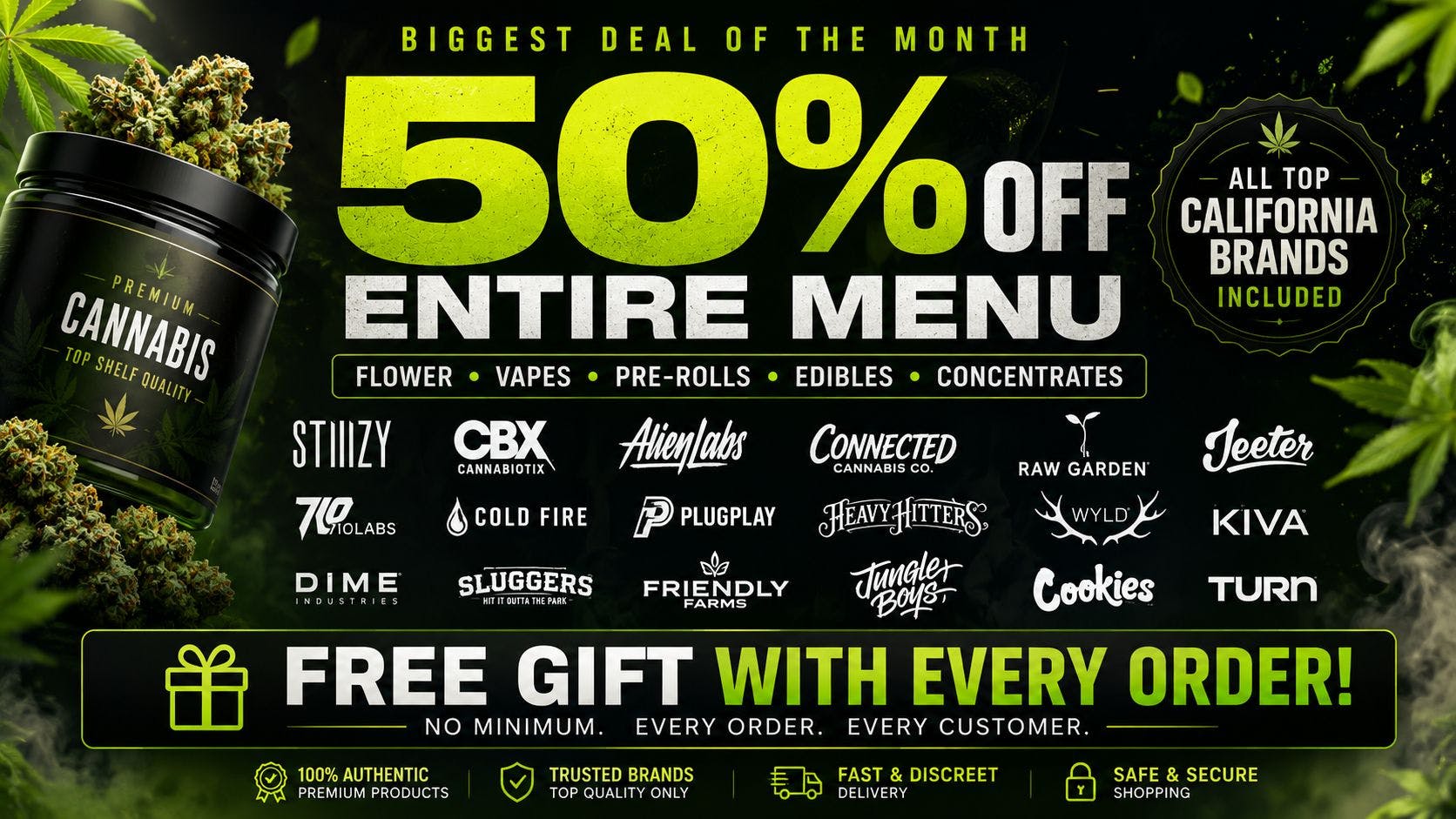 Cali Cannabis Care 🔥 50% OFF ENTIRE MENU 🔥