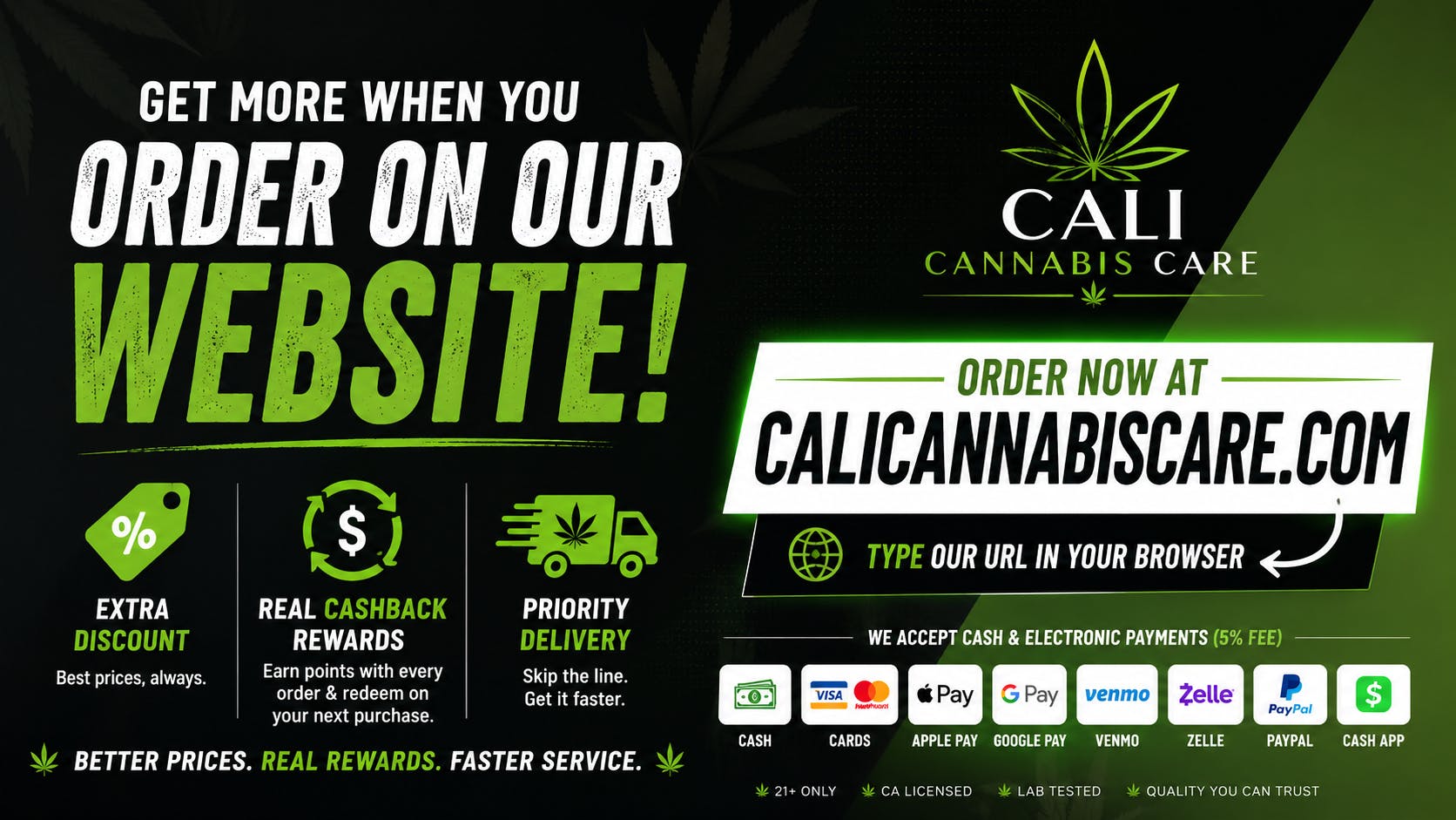 Cali Cannabis Care - Rancho Santa Margarita Website Exclusive: More Savings & Rewards