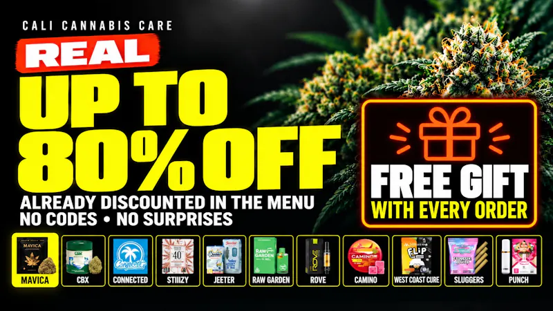 Cali Cannabis Care - San Clemente REAL SAVINGS — UP TO 80% OFF + FREE GIFT EVERYTIME