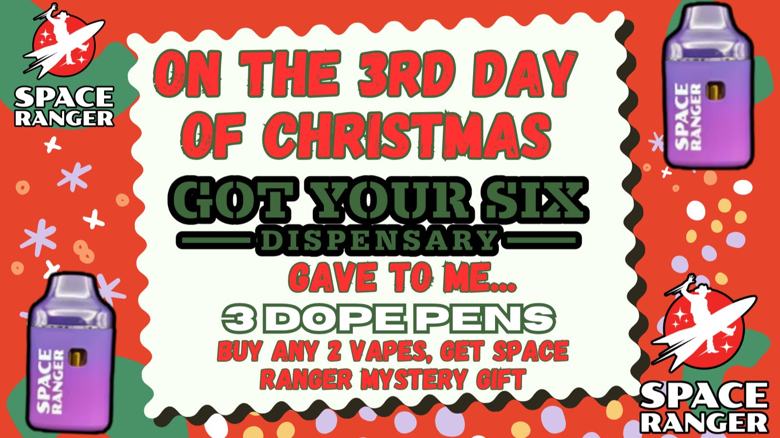 Got Your Six Dispensary 3 DOPE PENS BUNDLE