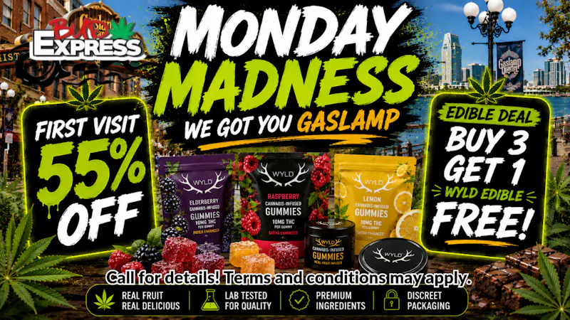 BudExpress - Gaslamp 55% OFF | MONDAY MADNESS EDIBLE DEAL! | GASLAMP