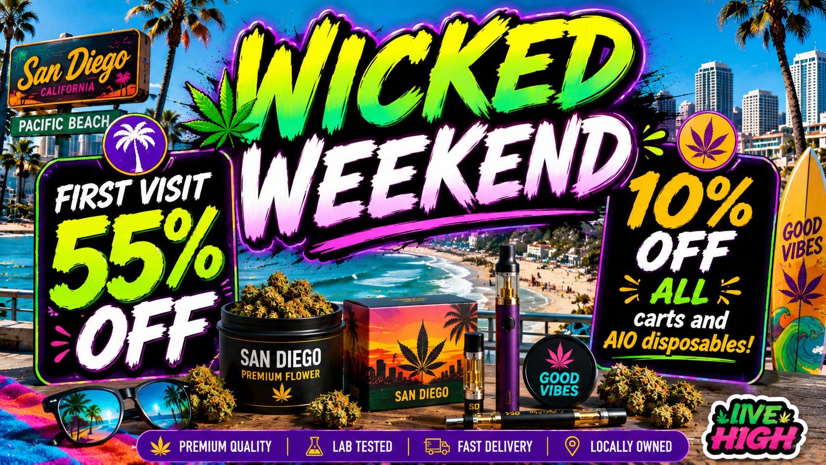 BudExpress - Gaslamp 55% OFF FTP | WICKED WEEKEND | CARTS AND AIO DEAL!