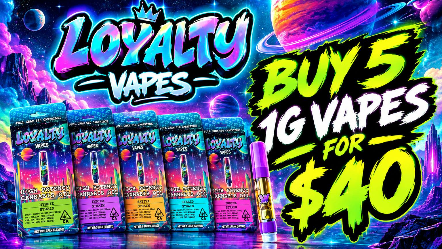 GreenField BUY 5 1G VAPES FOR $40
